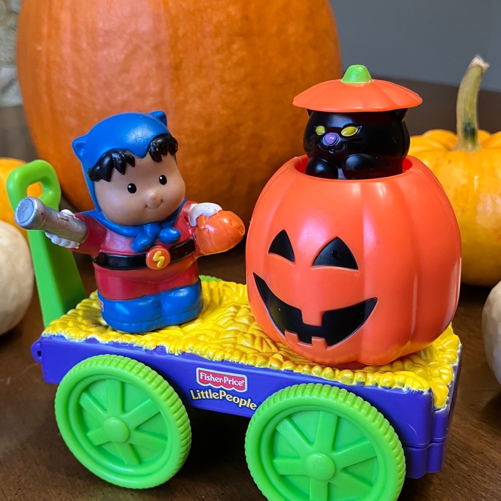 Fisher-Price Little People Halloween Pumpkin Cart 2002 - Picture 4 of 4